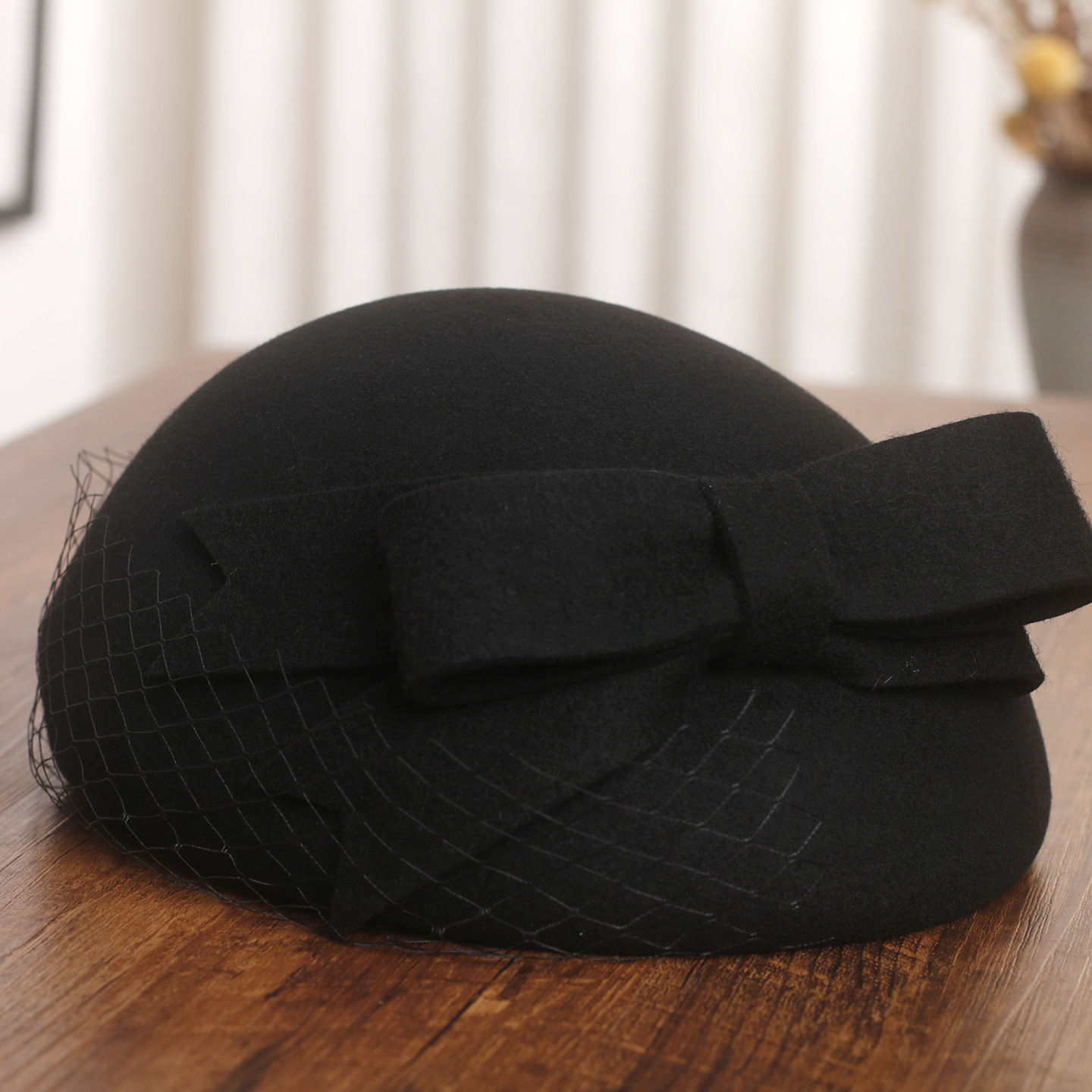 French Elegant Mesh-Bow Wool B - огляд і ціна Fedora Hat Wool