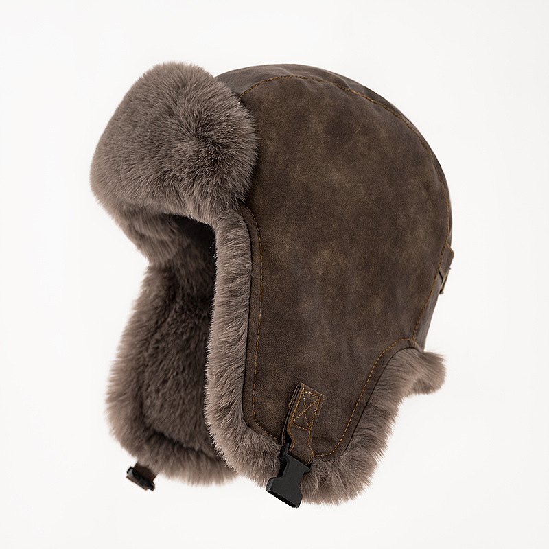 1pcs Men's Winter Retro leathe - огляд і ціна Winter Trapper Hat