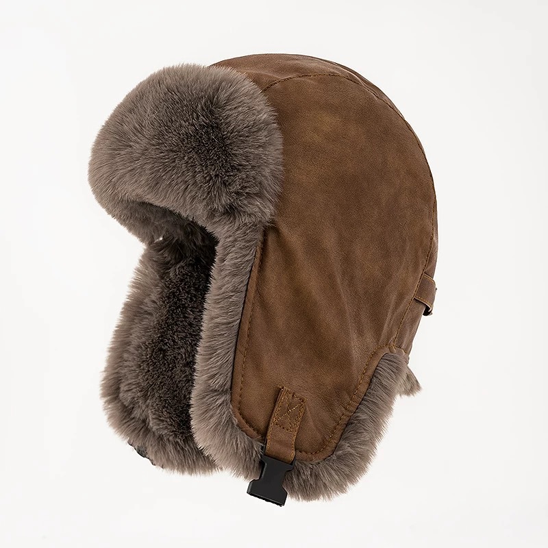 1pcs Men's Winter Retro leathe - огляд і ціна Winter Trapper Hat