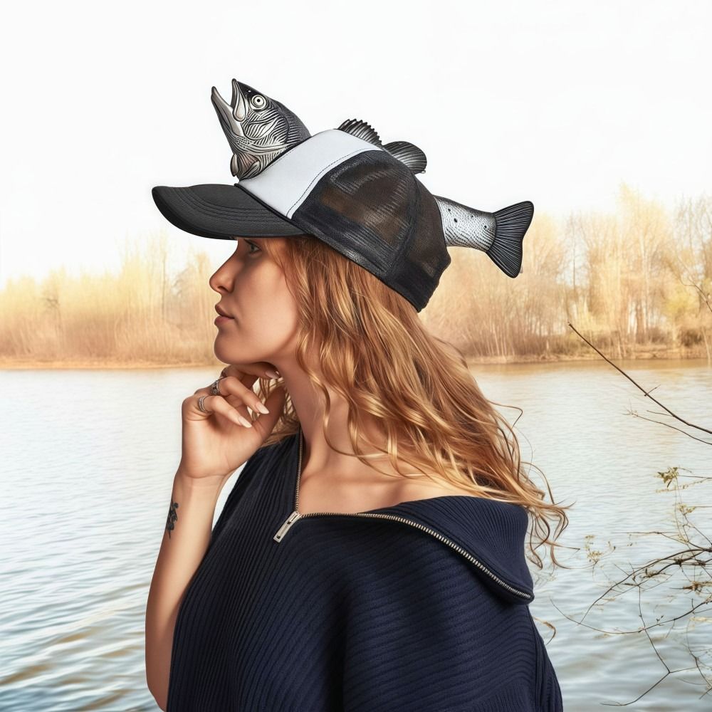 Funny 3D Fish Animal Trucker H - огляд і ціна Trucker Cap Mesh