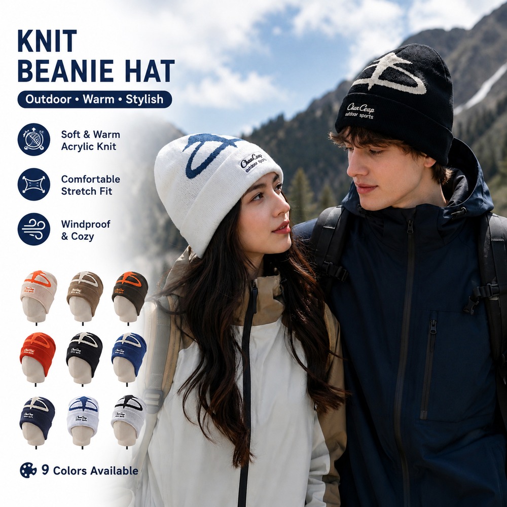 Unisex Winter Knit Beanie Hat  - огляд і ціна Beanie Cuffed Knit