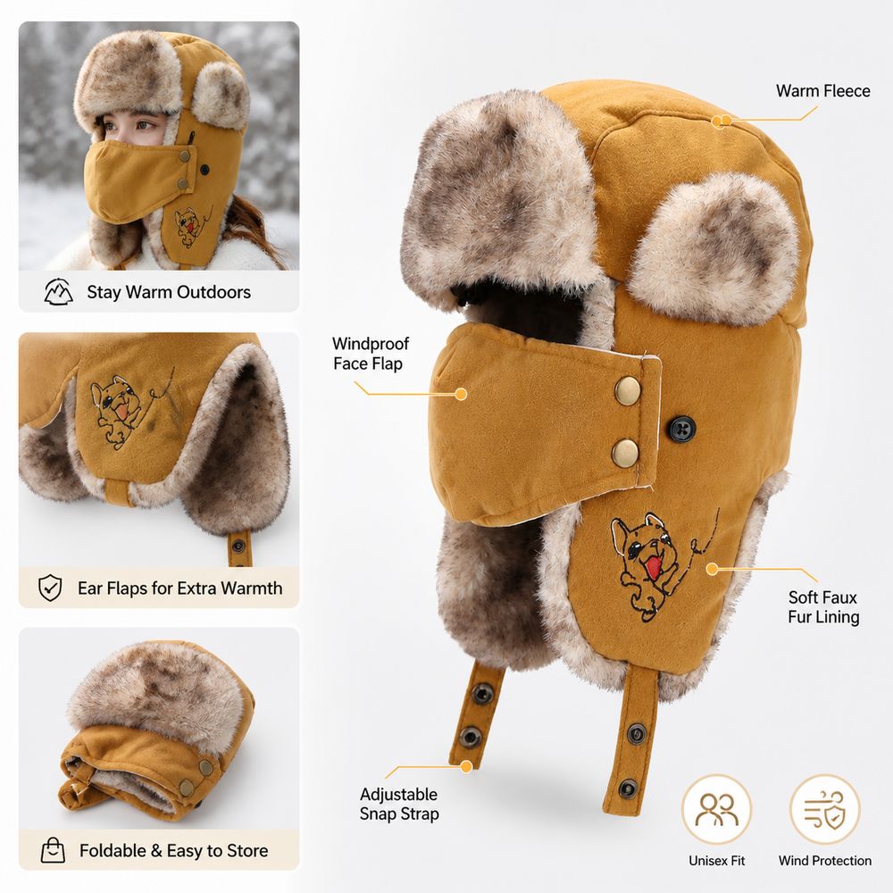 New Faux Fur Lining Trapper Ha - огляд і ціна Winter Trapper Hat