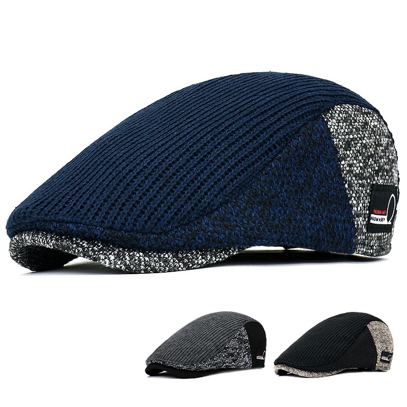 Men Newsboy Hats Thick Autumn  - огляд і ціна Snapback Hat Flat