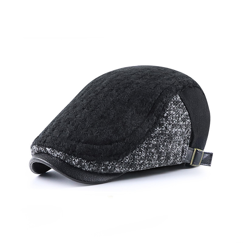 Men Newsboy Hats Thick Autumn  - огляд і ціна Snapback Hat Flat