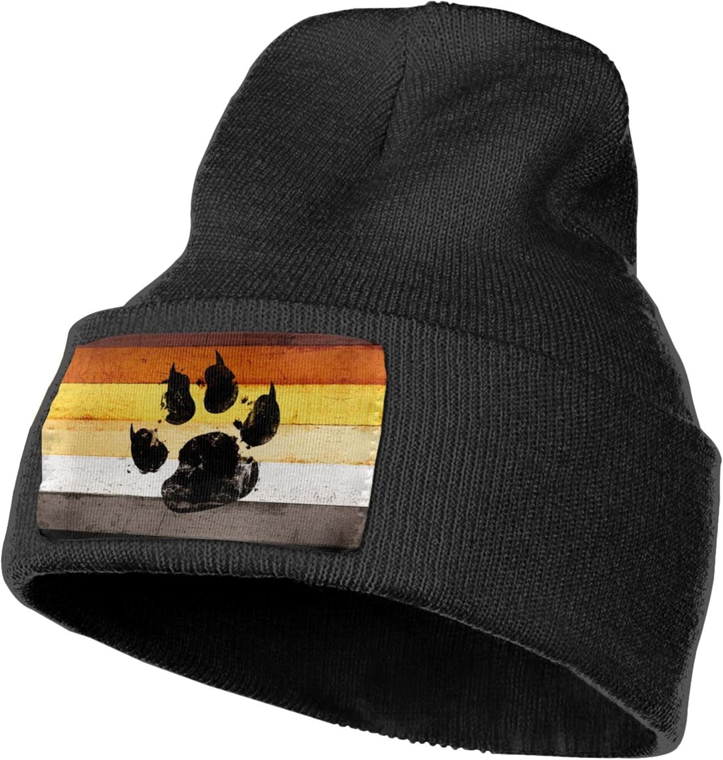 Gay Flag Bear paw LGBT Knit Be - огляд і ціна Beanie Cuffed Knit