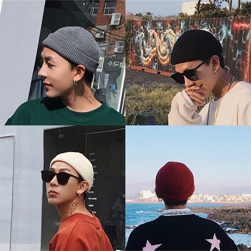1Pcs Winter Warm Unisex Wool B - огляд і ціна Beanie Cuffed Knit
